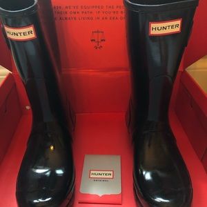 Hunter original short gloss rain boots